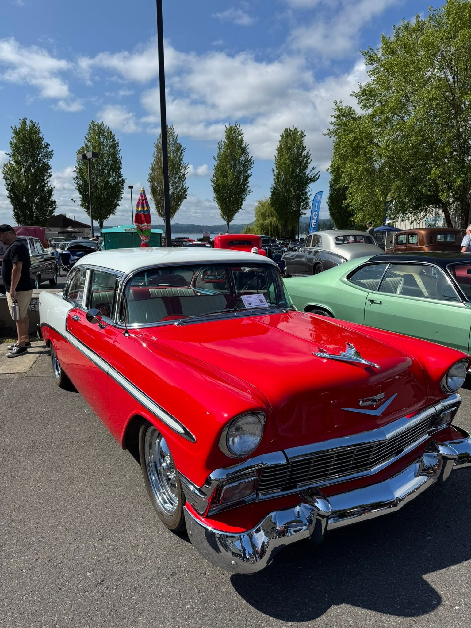 Visitors and vintage cars gathered for the Northwest Old Timers Car Show