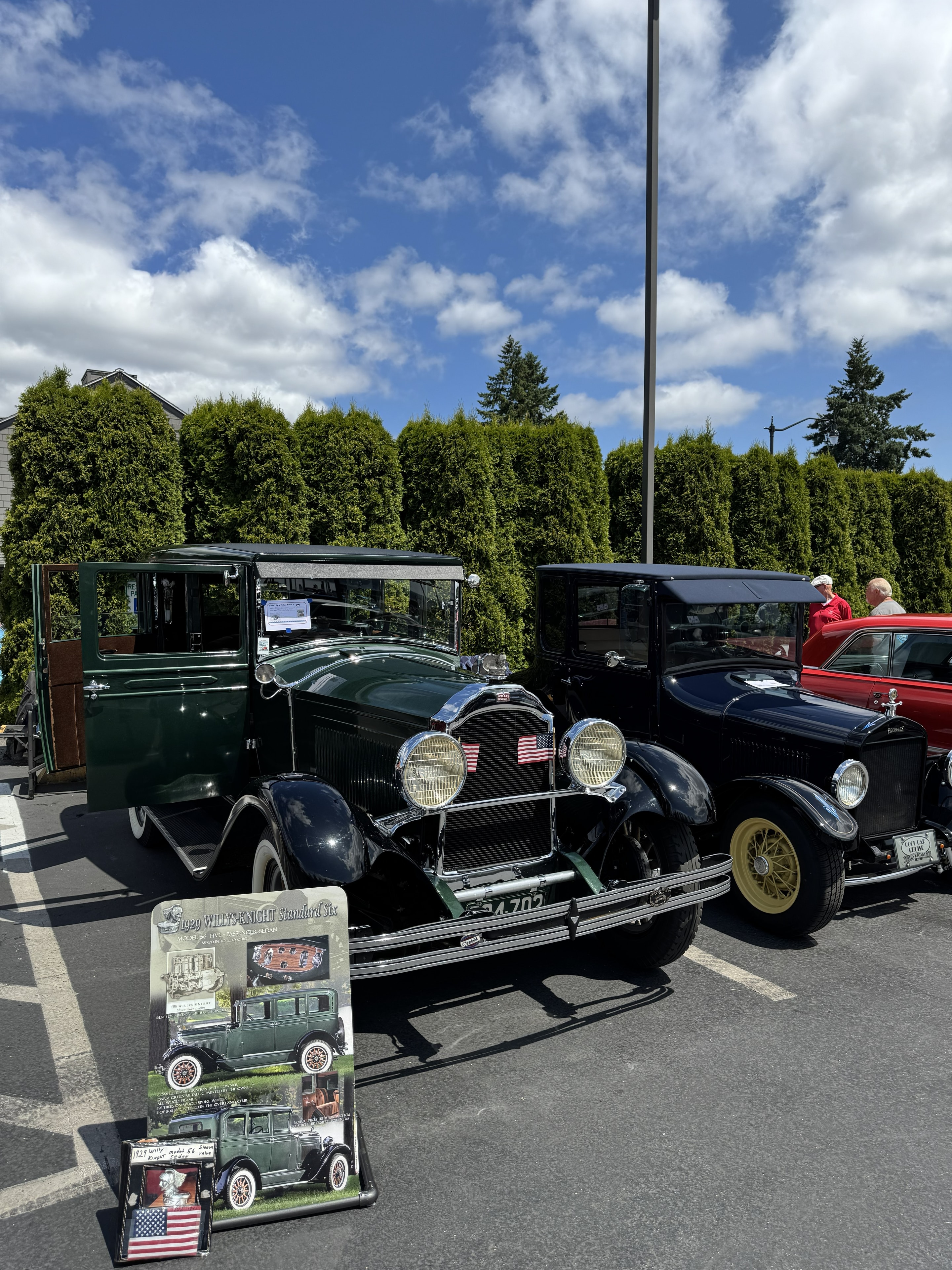 A 1929 Willys-Knight sedan on display at the Northwest Old Timers Car Show